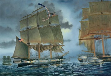 barcos de batalla 2 Pinturas al óleo